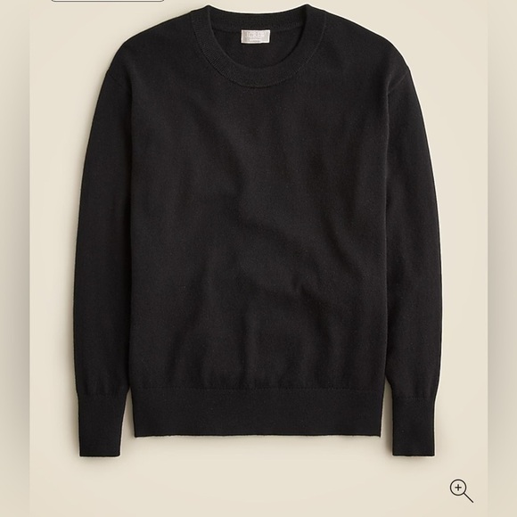 NEW J. Crew Women's Black 100% Cashmere Relaxed Boyfriend Crewneck Sweater XS - Picture 2 of 9